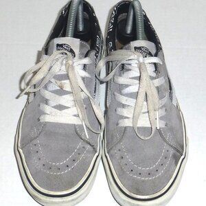 Vans SK8 Low Paisley Gray Suede Unisex Sneakers Shoes Men Size: 7 Women Size:8.5